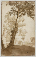 Q+ 037
<br/>
Poortgebouw met brug van kasteel Grootpoelgeest
<br/>
<em>Bisschop, Jan de (1628-1671)</em>